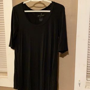 Black super soft tunic shirt